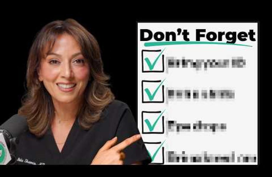Dr. Neda Shamie MD reviewing the cataract surgery pre-op checklist before surgery day