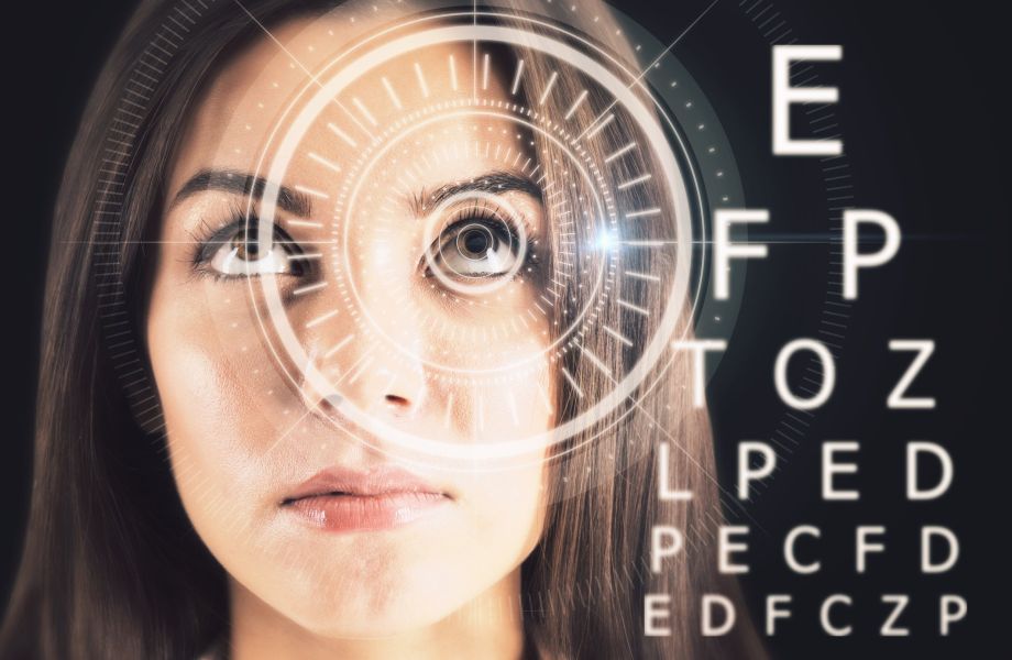 measuring an eye to represent planning for lens implants
