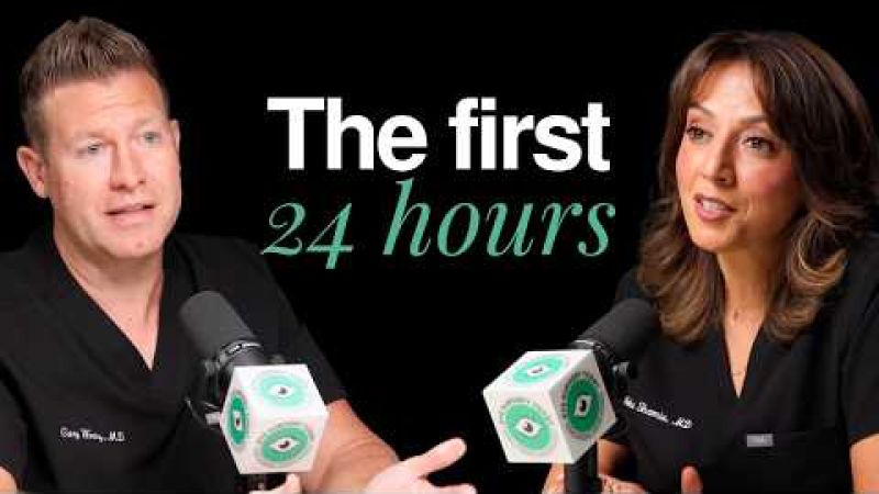 Two ophthalmologists discussing the first 24 hours after cataract surgery