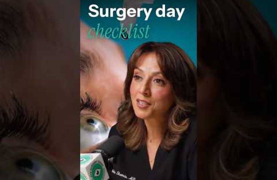 Female ophthalmologist discussing the cataract surgery day checklist