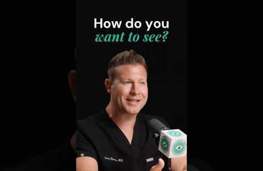 Male ophthalmologist discussing whether premium cataract lenses are worth the cost