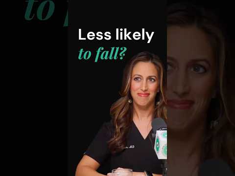 Female ophthalmologist discussing fall risk research related to multifocal lenses