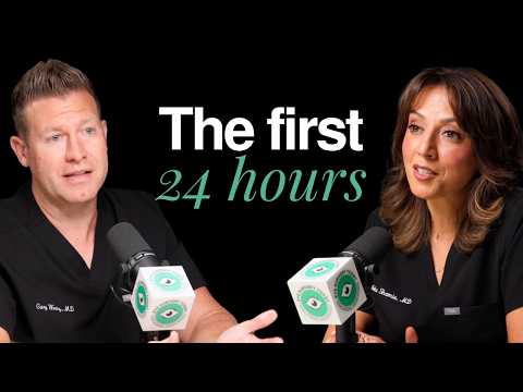 Two ophthalmologists discussing the first 24 hours after cataract surgery