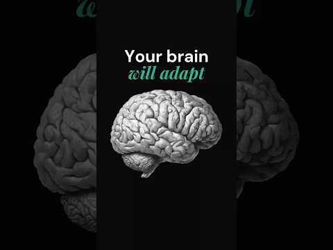 Illustration of a human brain representing neural adaptation after cataract surgery