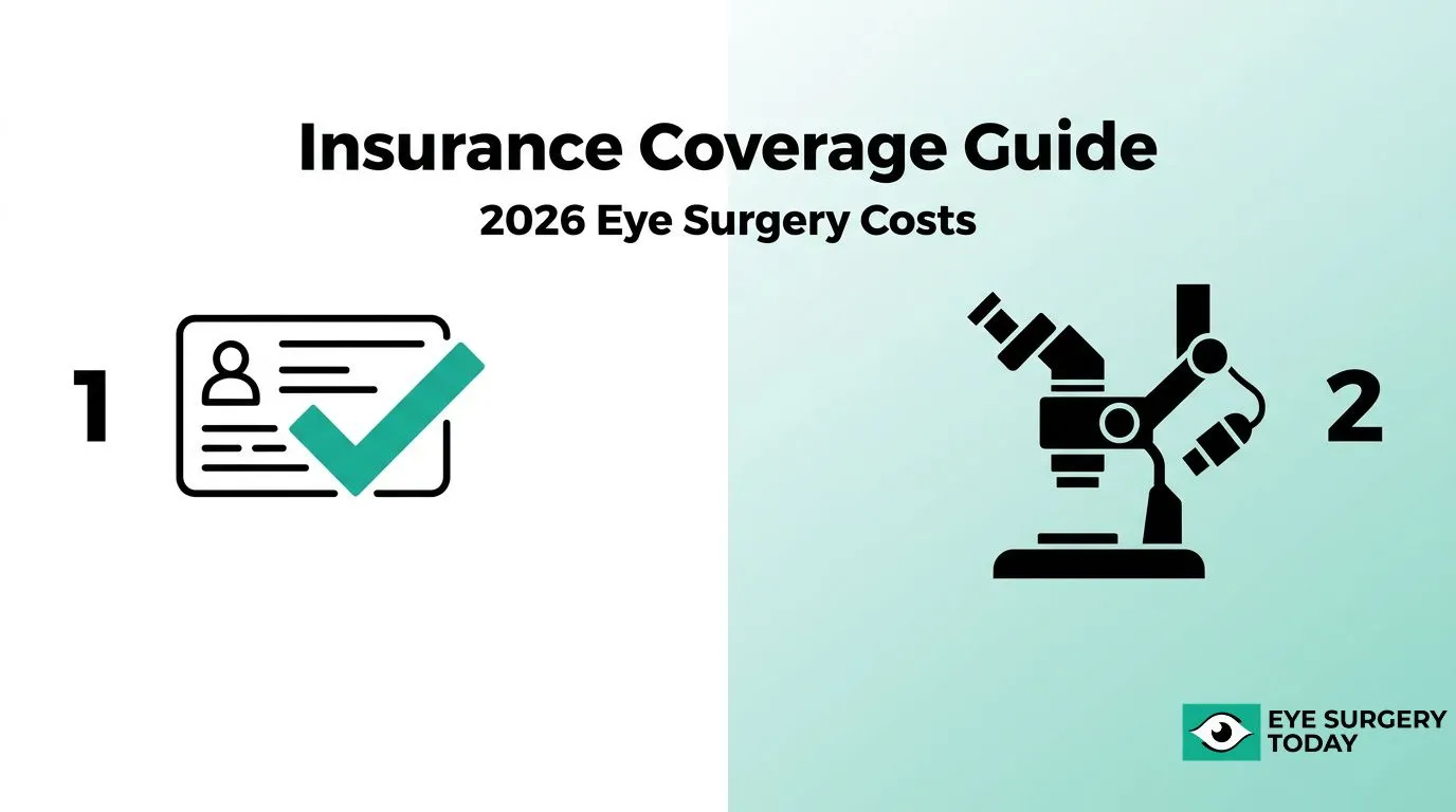 Insurance coverage guide for 2026 eye surgery costs, showing coverage approval and surgical care considerations.
