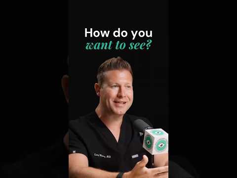 Male ophthalmologist discussing whether premium cataract lenses are worth the cost