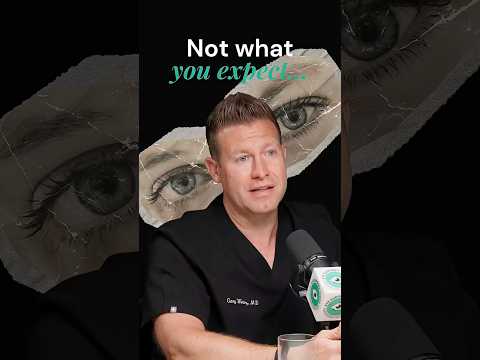 Male ophthalmologist explaining why cataract lens choices are permanent