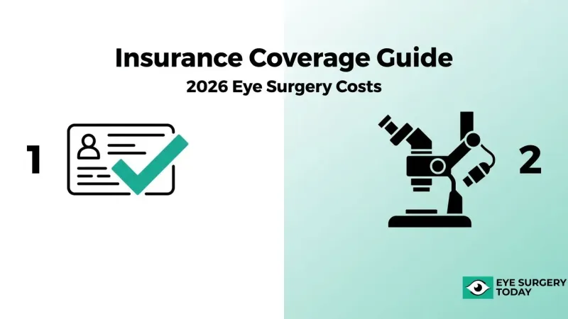 Insurance coverage guide for 2026 eye surgery costs, showing coverage approval and surgical care considerations.