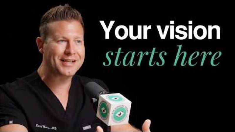 Male ophthalmologist discussing cataract lens selection and vision priorities