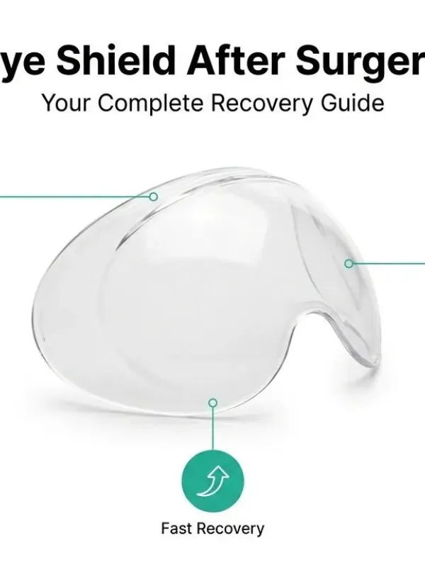 Eye shield after cataract surgery showing its role in protecting the eye during recovery and while sleeping