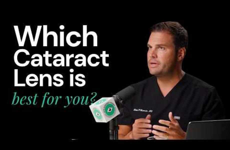 Dr. Blake K. Williamson discussing cataract lens options for cataract surgery