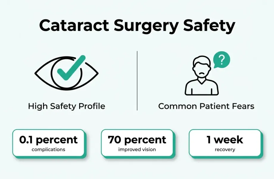 Cataract surgery safety patient fears