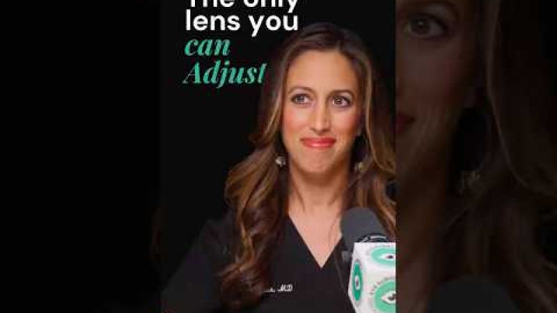 Female ophthalmologist speaking on camera about the light-adjustable lens for cataract surgery