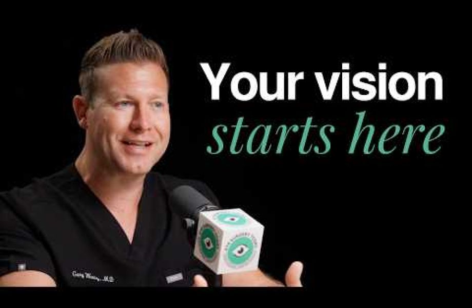 Male ophthalmologist discussing cataract lens selection and vision priorities