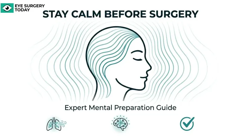 Mental preparation guide for staying calm before cataract surgery using breathing, relaxation, and anxiety-management techniques.